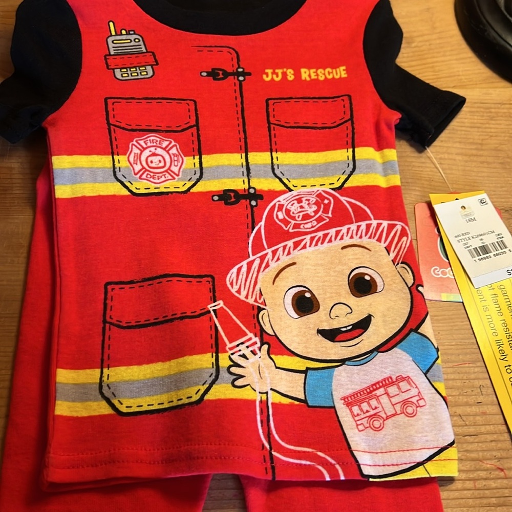 Cocomelon JJs Rescue Firefighter PJ set size 18M  NWT - Picture 13 of 16